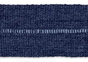 1 1/8" Charcoal Grey Fold-Over Wool Trim (Made in Japan)