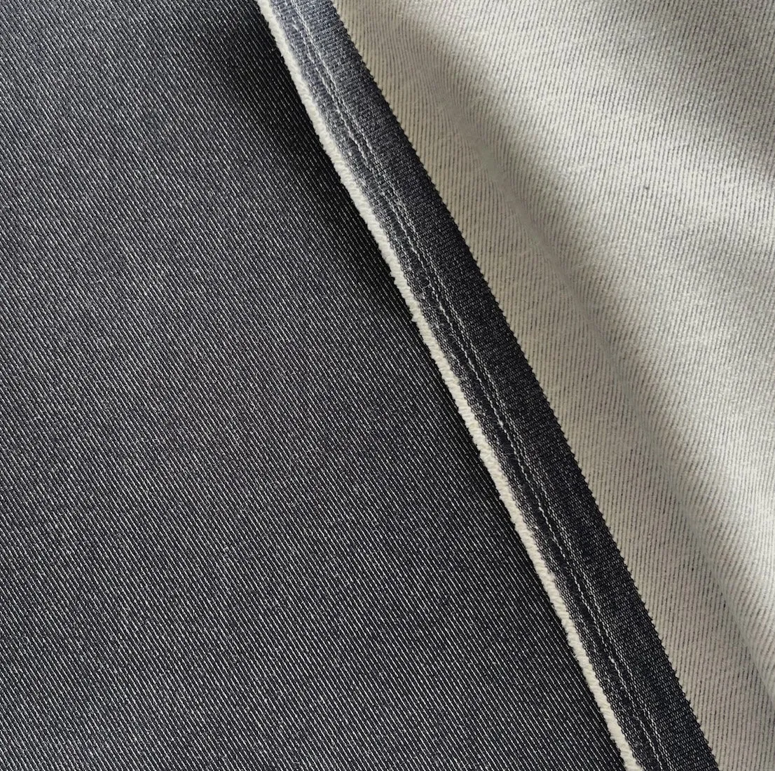 10 Oz Soft Ebony Stretch Backed Cotton Denim Twill (Made in Italy)