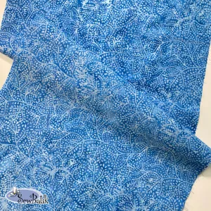 112" Wide Batik - Sacred Branch - Spa Blue