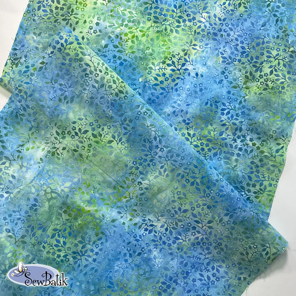 112" Wide Batik - Valhalla - Mint Garden