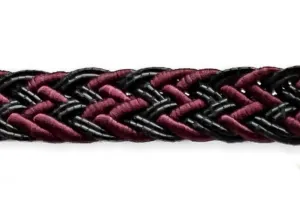 1/2" Blackened Burgundy Braided Trim (Made in USA)