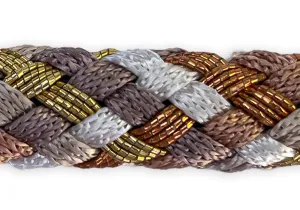 1/2" Copper & Gold Braided Trim (Made in France)