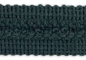 1" Barbour Green Wool Gimp Trim (Made in Austria)