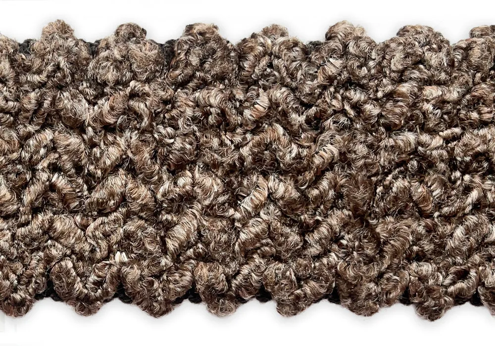 2 1/2" Dense Herringbone-Esque Taupe Bouclé Trim (Made in USA)