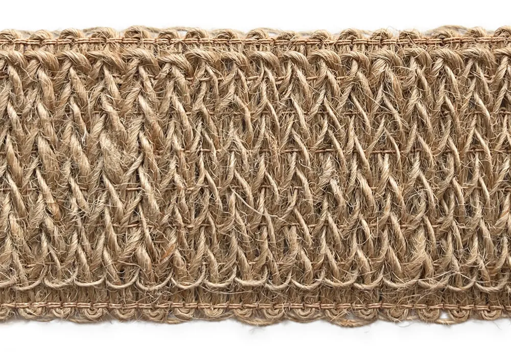 2 3/8" Wishbone Natural Jute Stretch Braided Trim (Made in USA)