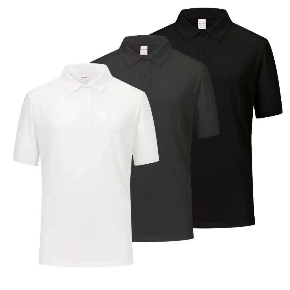 3 Pcs Quick-Drying Polo Shirts for Men