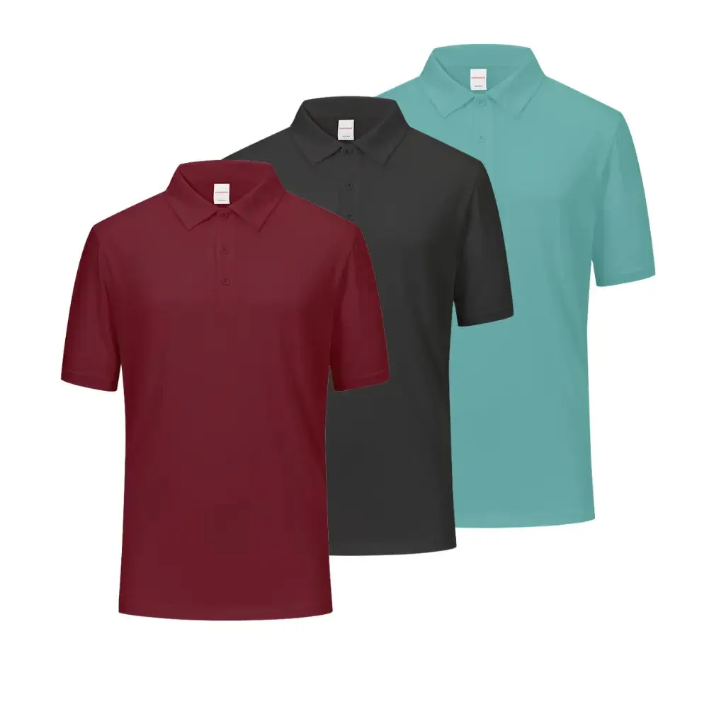 3 Pcs Quick-Drying Polo Shirts for Men