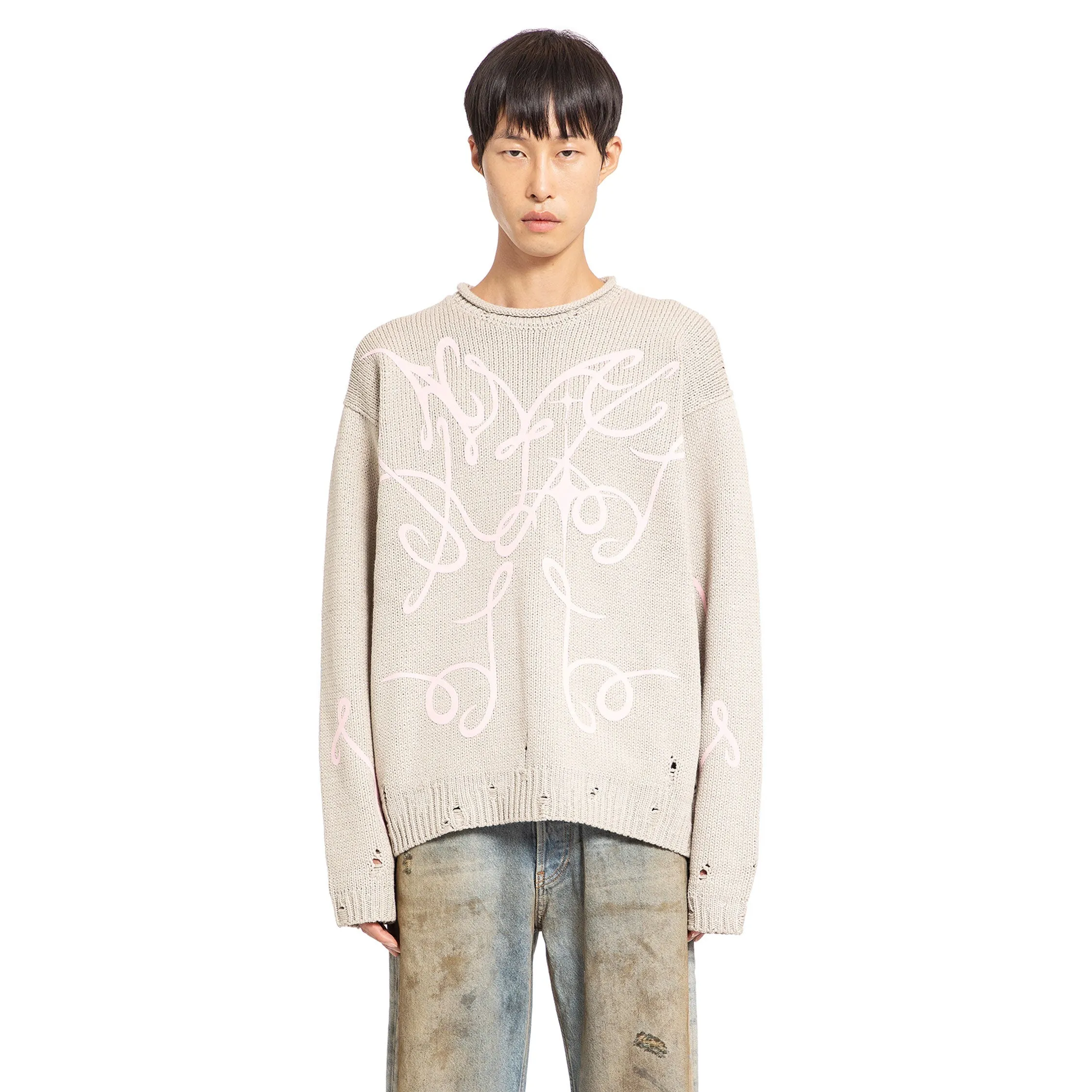 ACNE STUDIOS MAN BEIGE KNITWEAR