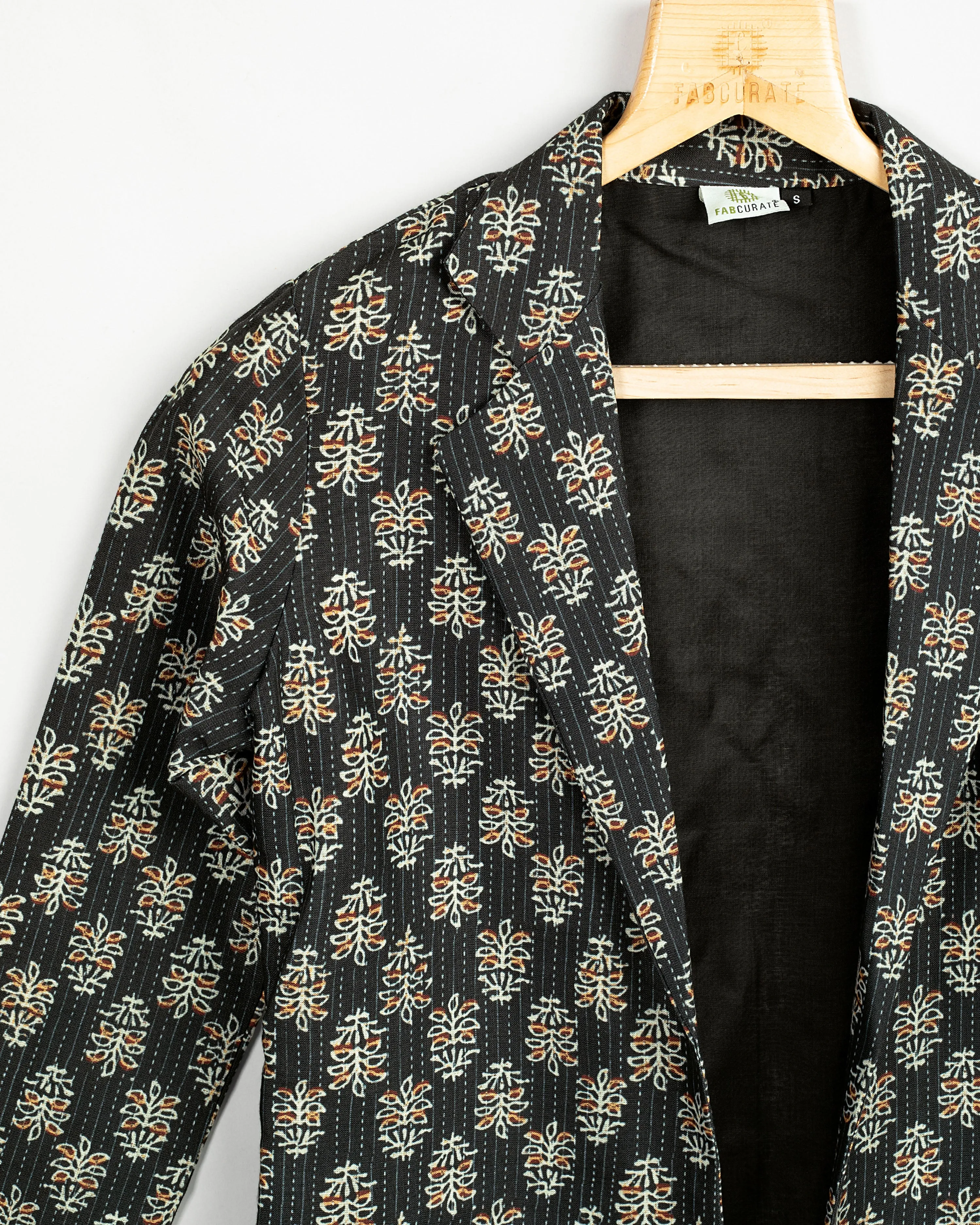 Ajrakh Pattern Notch Lapel Jacket