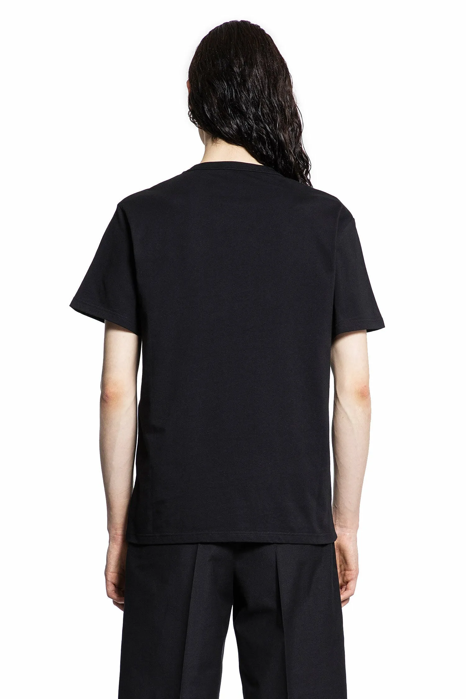 ALEXANDER MCQUEEN MAN BLACK T-SHIRTS & TANK TOPS