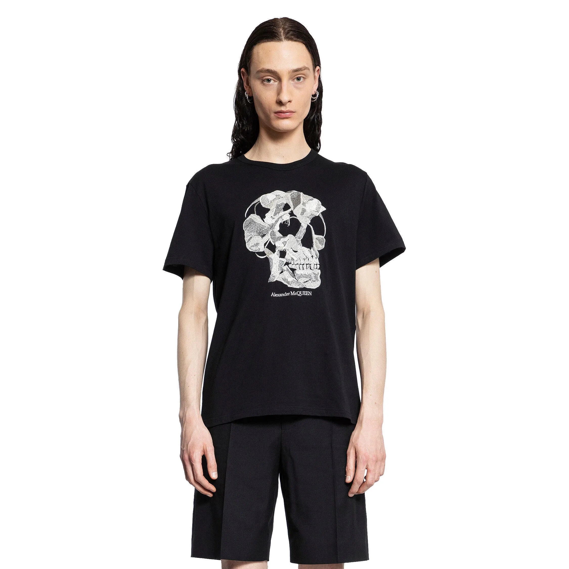 ALEXANDER MCQUEEN MAN BLACK T-SHIRTS & TANK TOPS