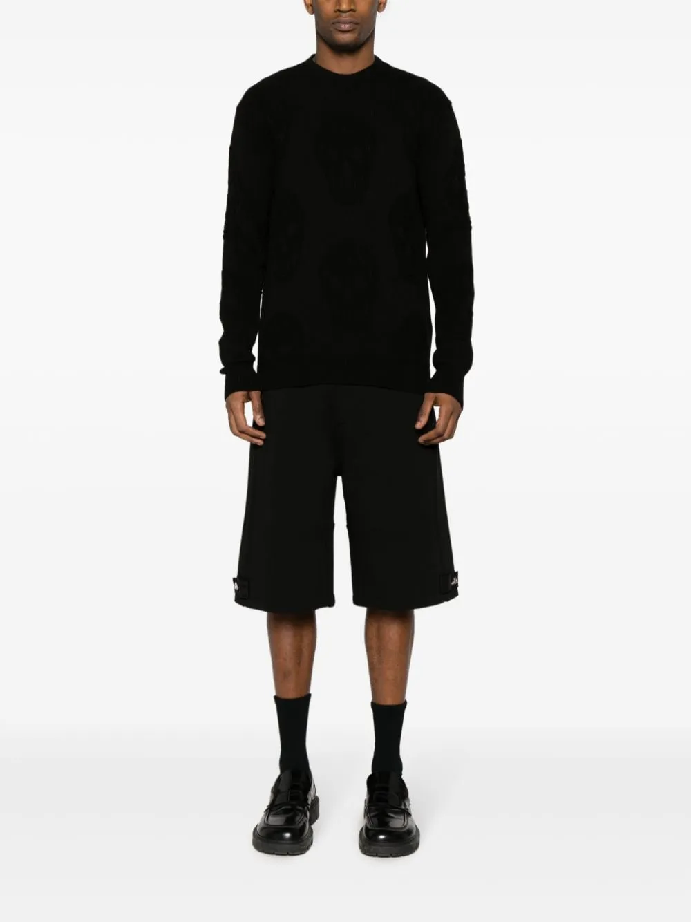 ALEXANDER MCQUEEN Men's Black Cotton Pullover for SS24