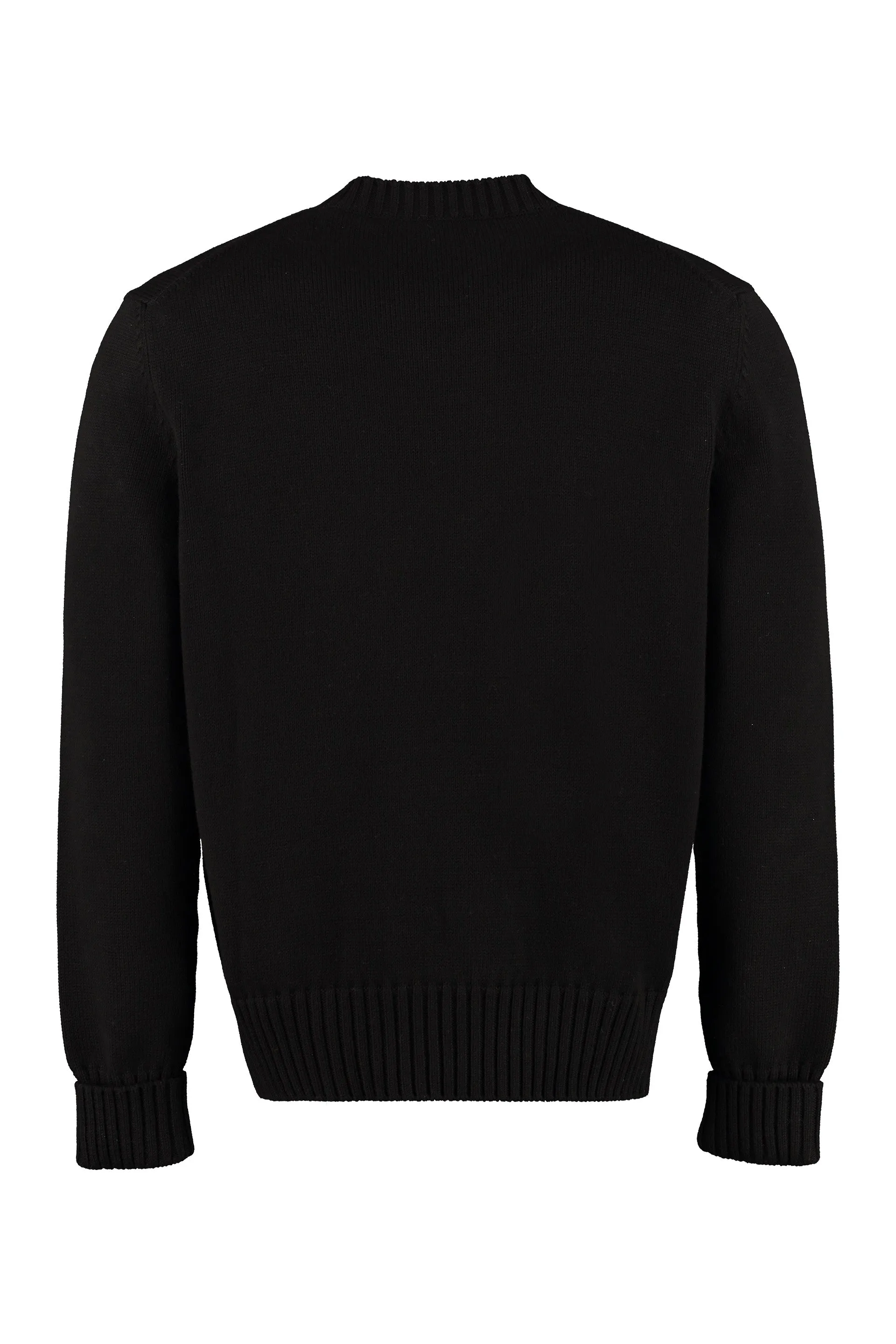 Stylish FW23 Black Alexander McQueen Mens Intarsia Sweater