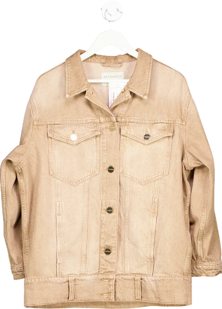 AllSaints Beige Willow Denim Jacket UK XS