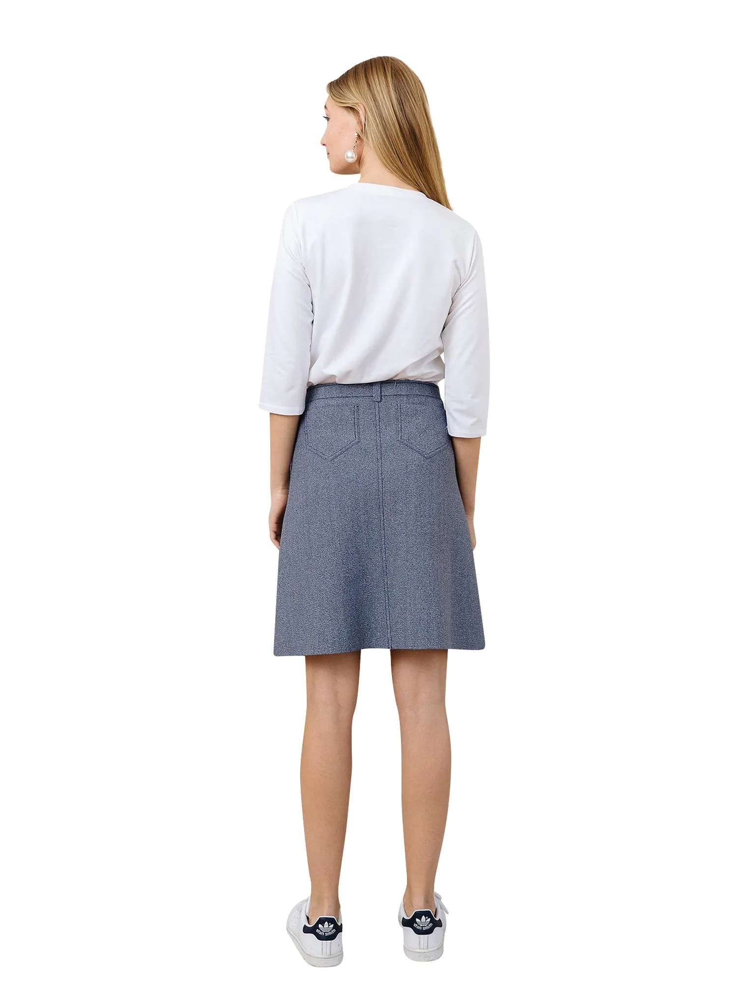 Apparalel A-Line Knit Pocket Skirt