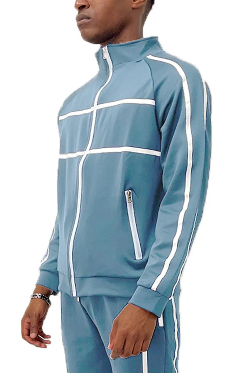 Arctic Blue Jordan Tape Track Jacket Jogger Set