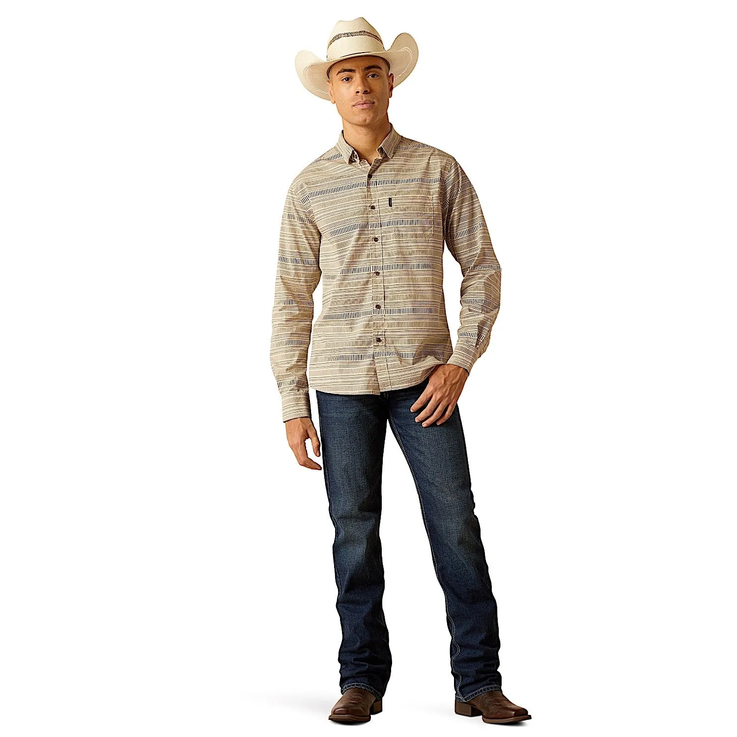 Ariat Men's Modern Fit Marvin Shirt - Sandshell