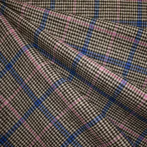 Atelier Jupe Colorful Glen Plaid Flannel Suiting Grey