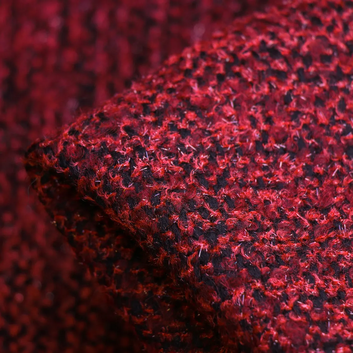 Aurora Tweed - Black/Claret/Fluro