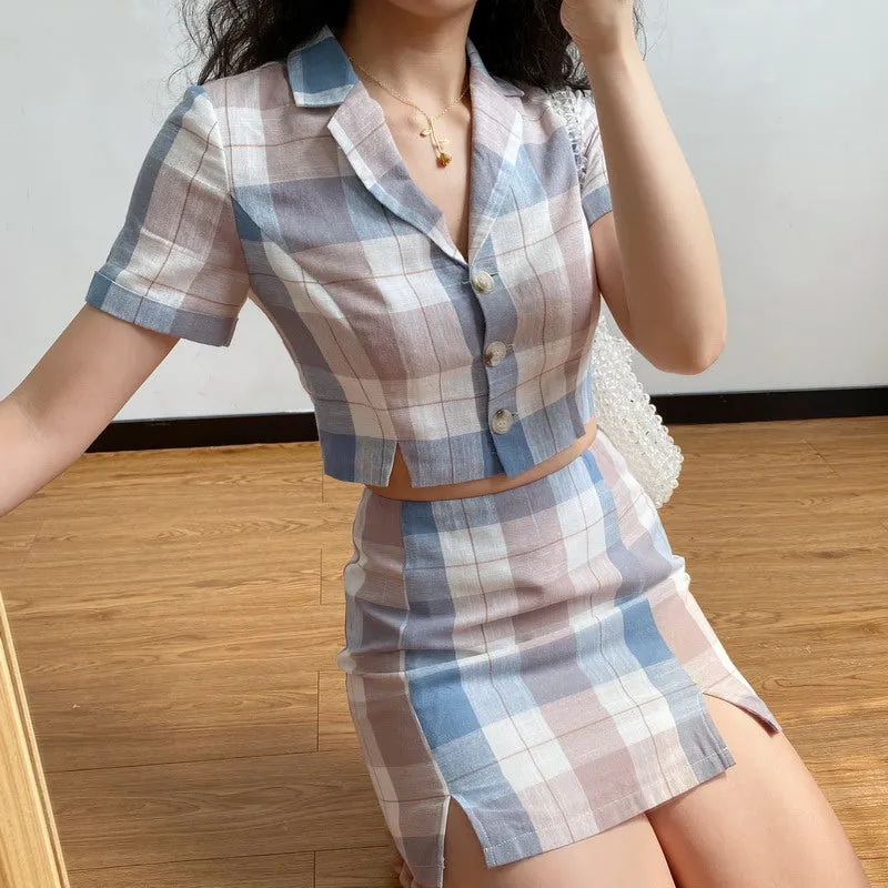 Beatrice Plaid Set