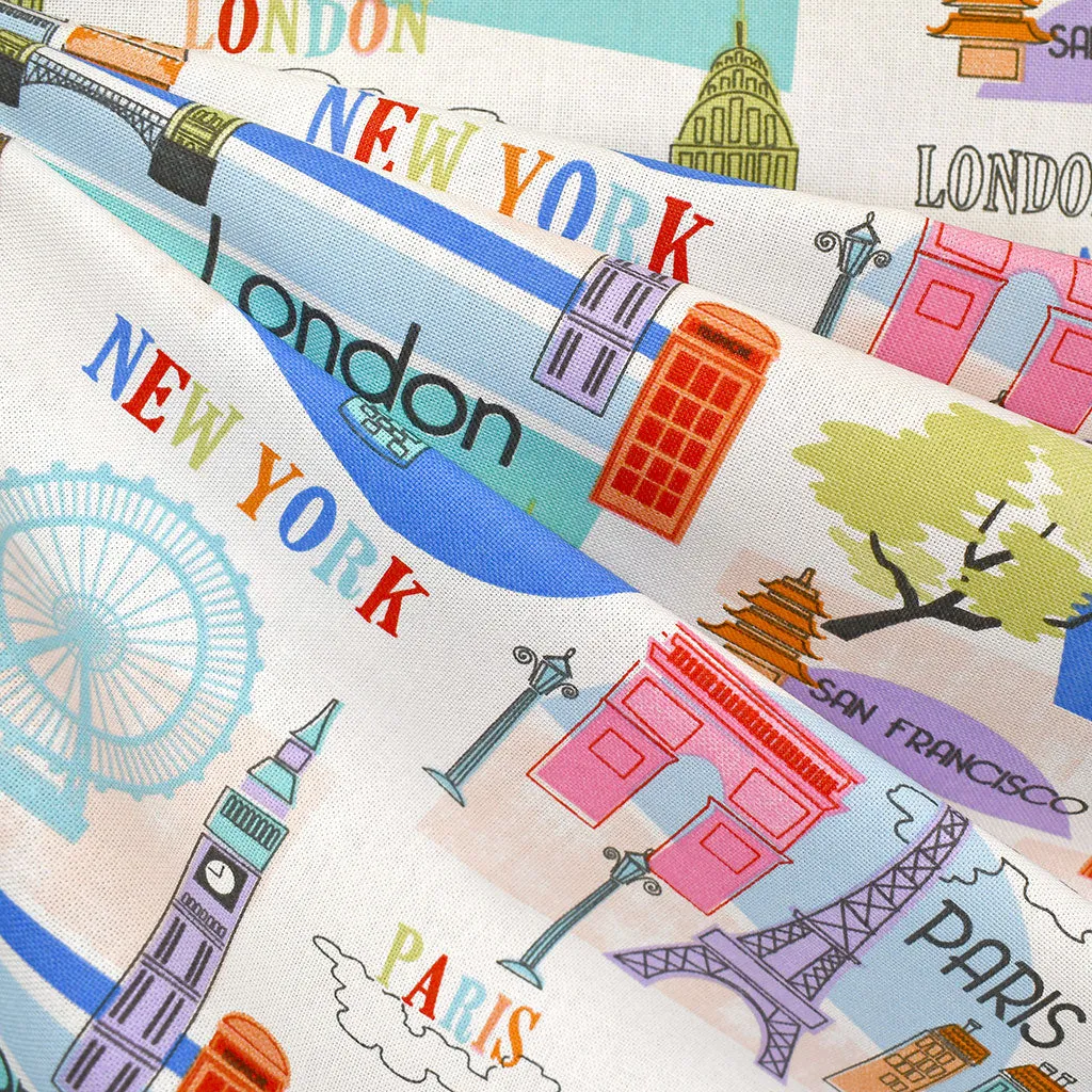 Big City Landmarks Canvas Vanilla/Multi