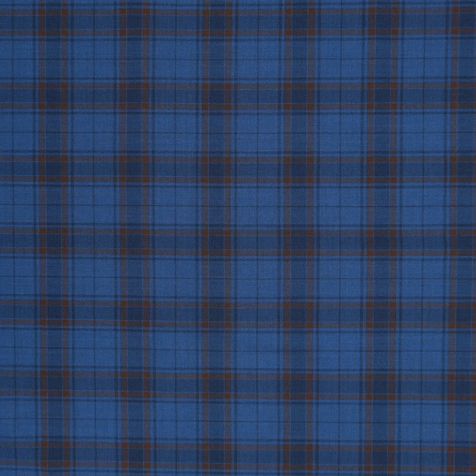 Blue and Red Tartan Bleu Shine Super 130's  Ariston Fabric