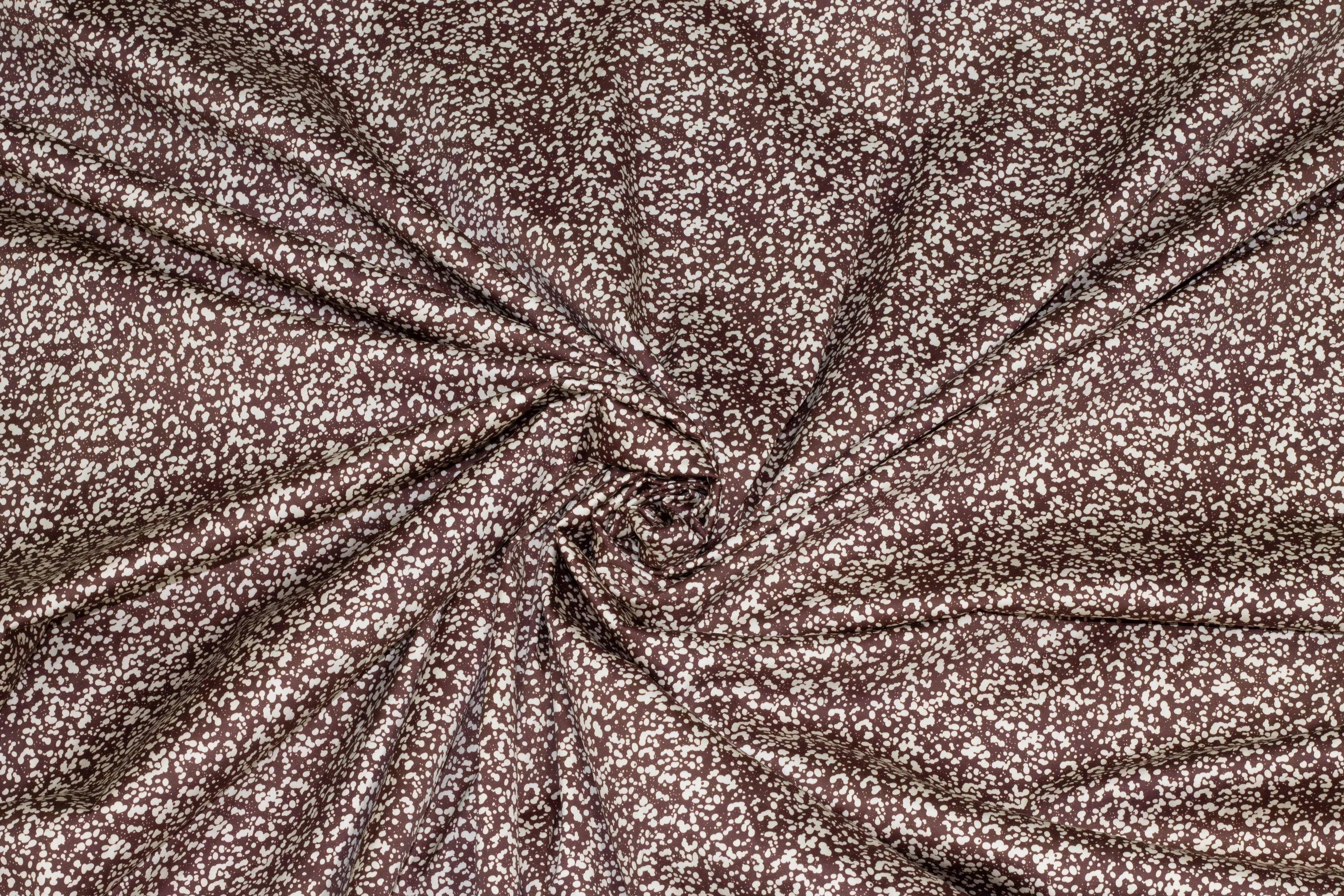 Brown and White Cotton Sateen