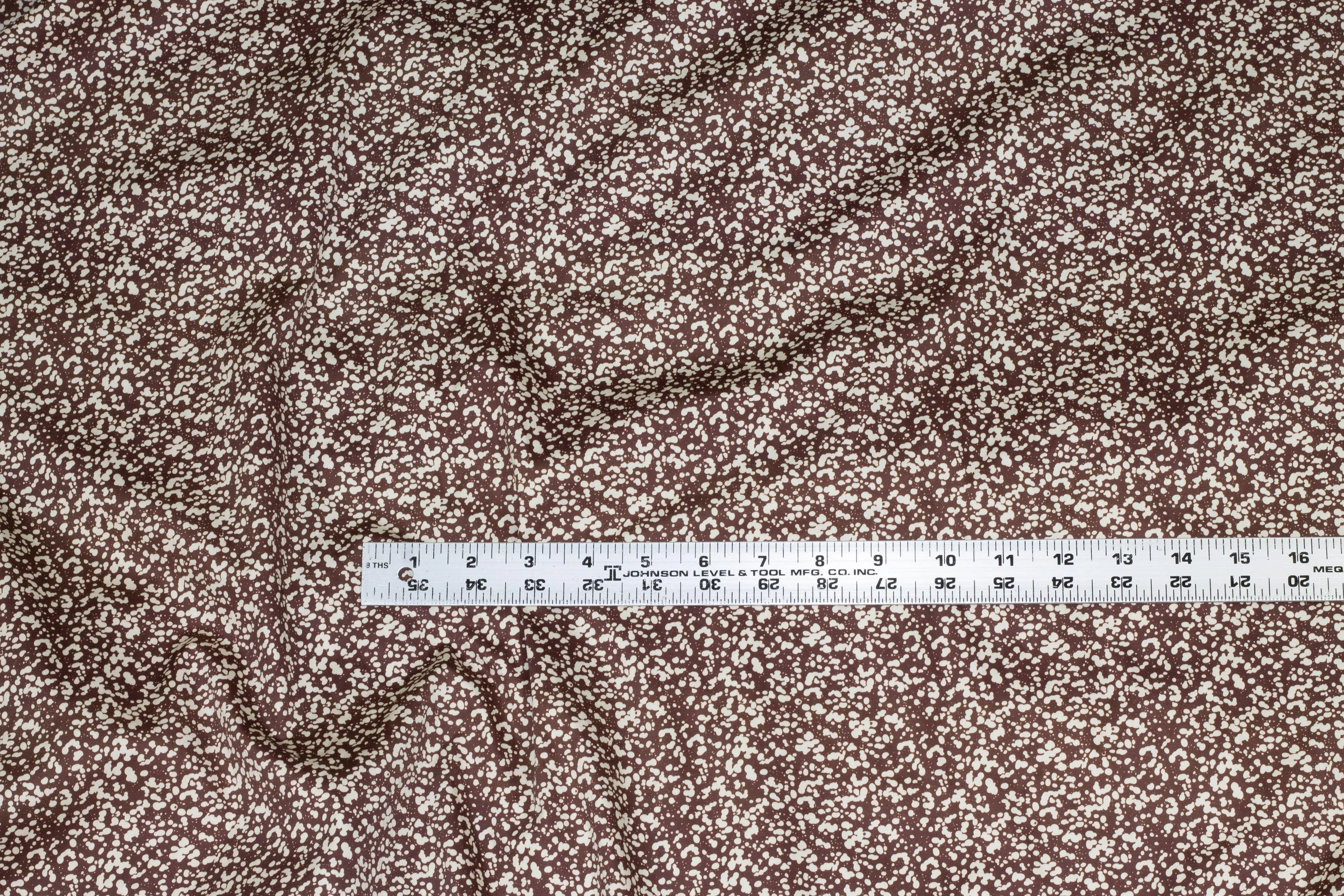 Brown and White Cotton Sateen