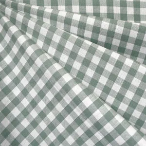 Camp Gingham Small Check Yarn Dyed Cotton Scout Green