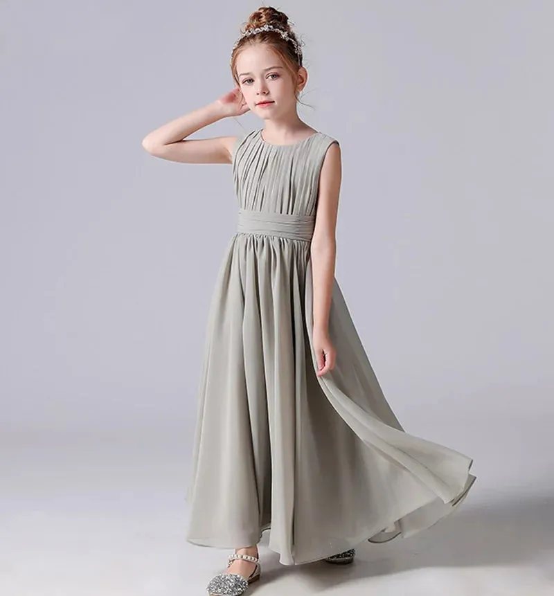 Chiffon Pleated Flower Girl Dresses