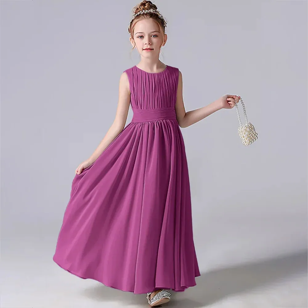 Chiffon Pleated Flower Girl Dresses