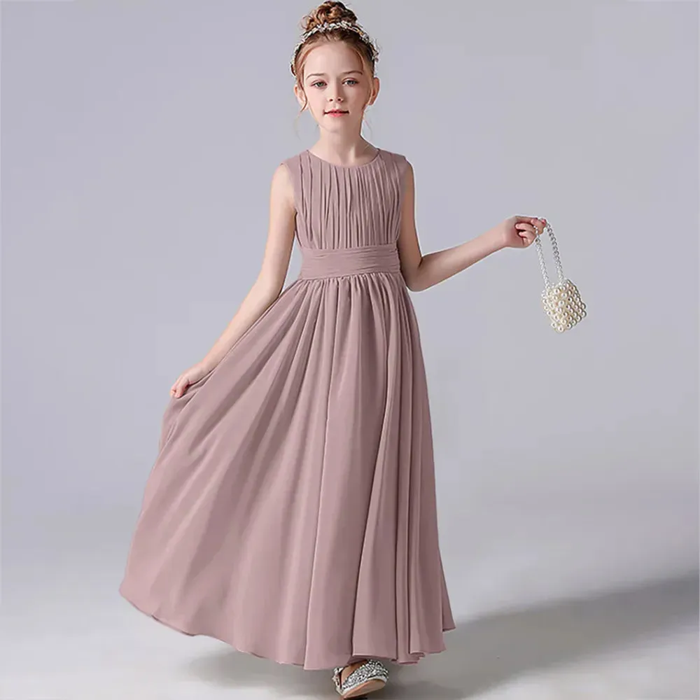 Chiffon Pleated Flower Girl Dresses