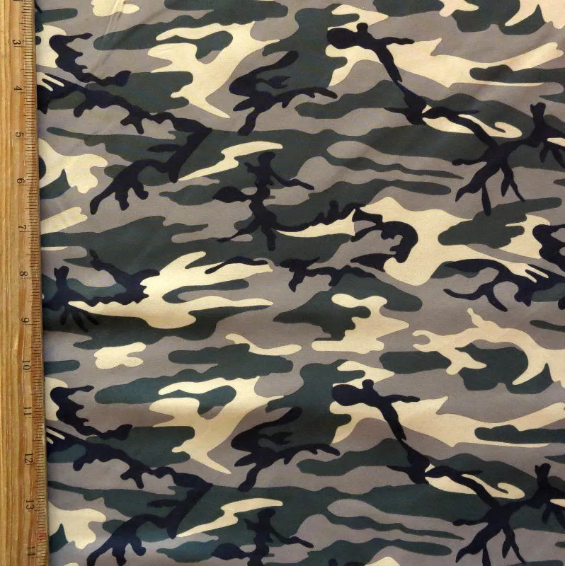 Classic Camo Microfiber Boardshort Fabric - 28" Remnant