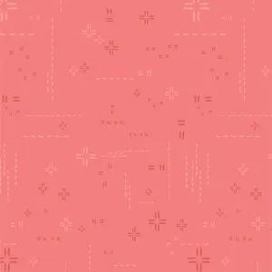 Coral Rose - Decostitch Elements - Quilting Cotton- 1/2 Meter