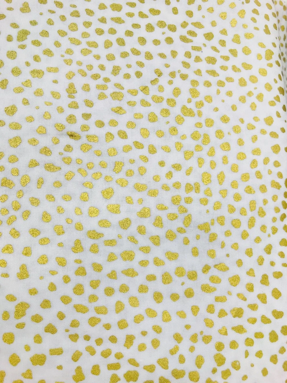 Designer 100% Cotton Woven Fabric- Leopard Gold And White- Sold By The yard