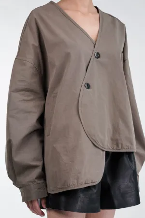 Diagonal Flap Street Wrap Jacket