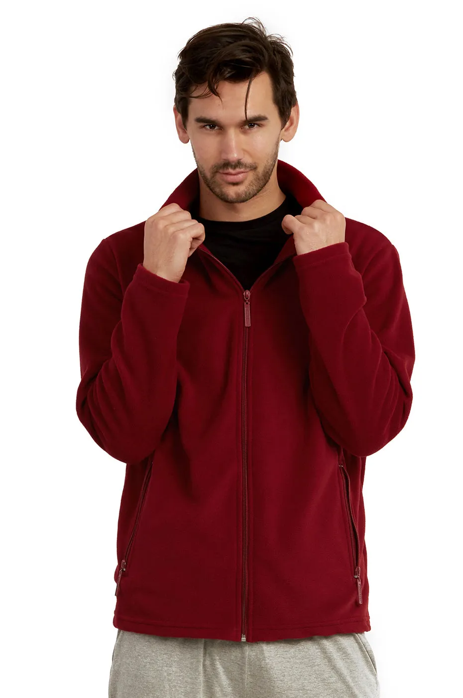 ET TU MEN'S POLAR FLEECE JACKET (PF2000E_BURG)