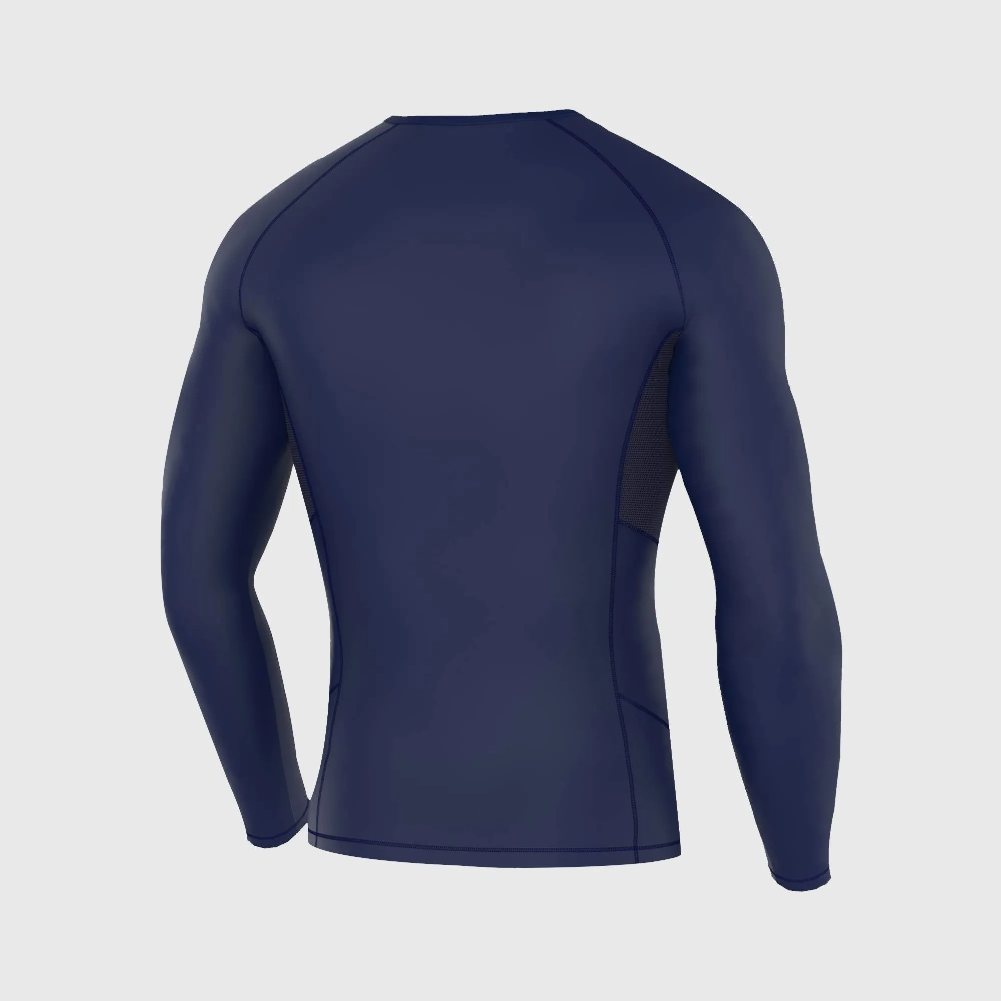 Fdx Men's & Boy's Set Recoil Navy Blue Compression Base Layer Top & Leggings