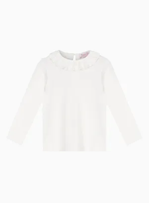 Grace Willow Jersey Top in White