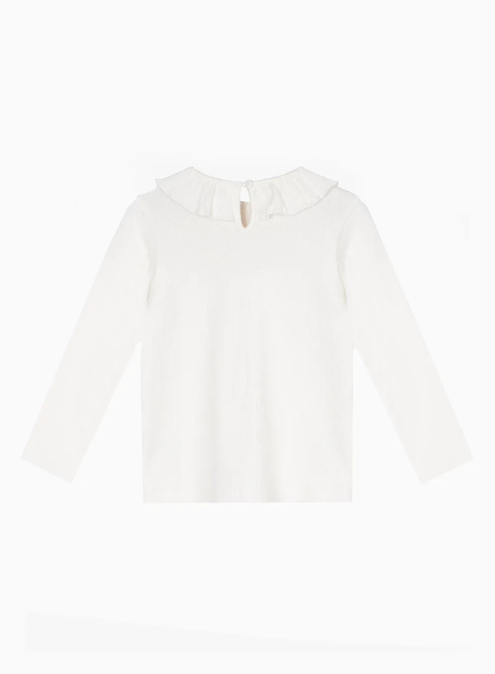 Grace Willow Jersey Top in White