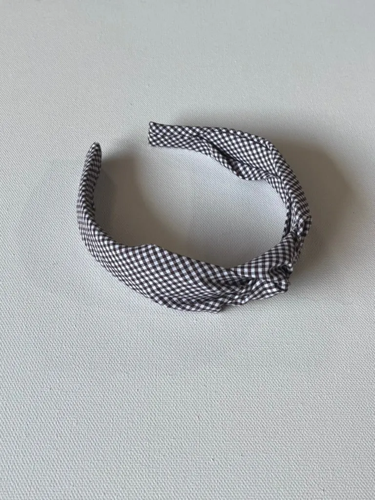 Hair Accessories Brown Gingham