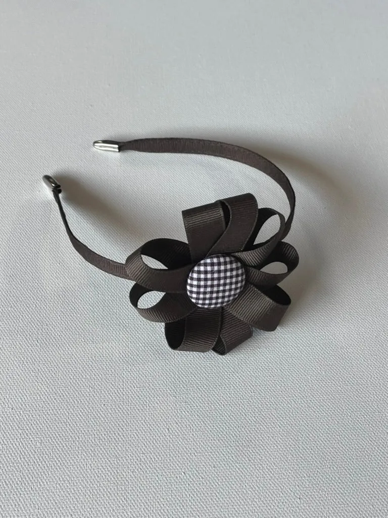 Hair Accessories Brown Gingham