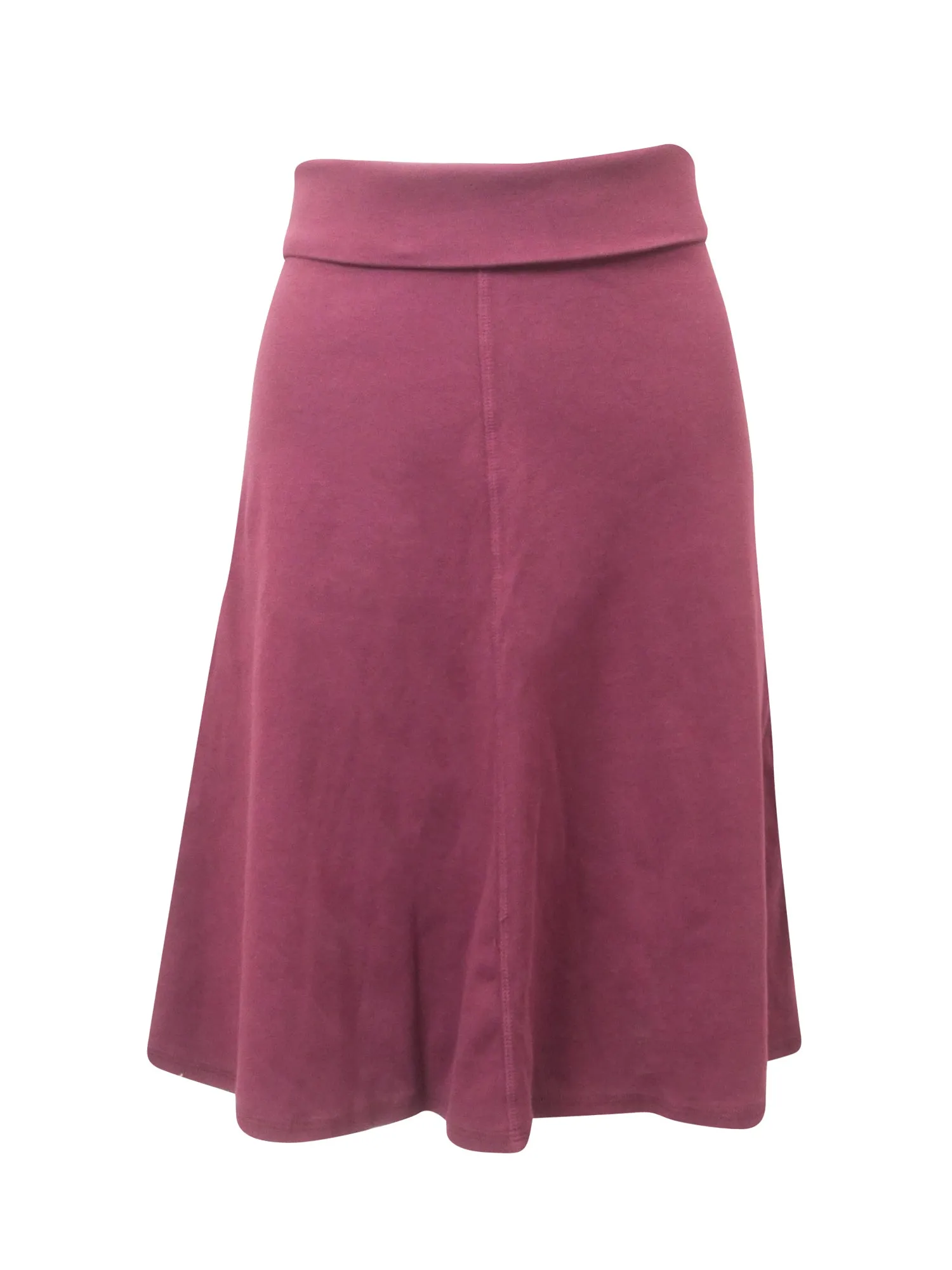 Hard Tail Forever Knee Length A-Line Rolldown Waist Skirt (Style B-126)