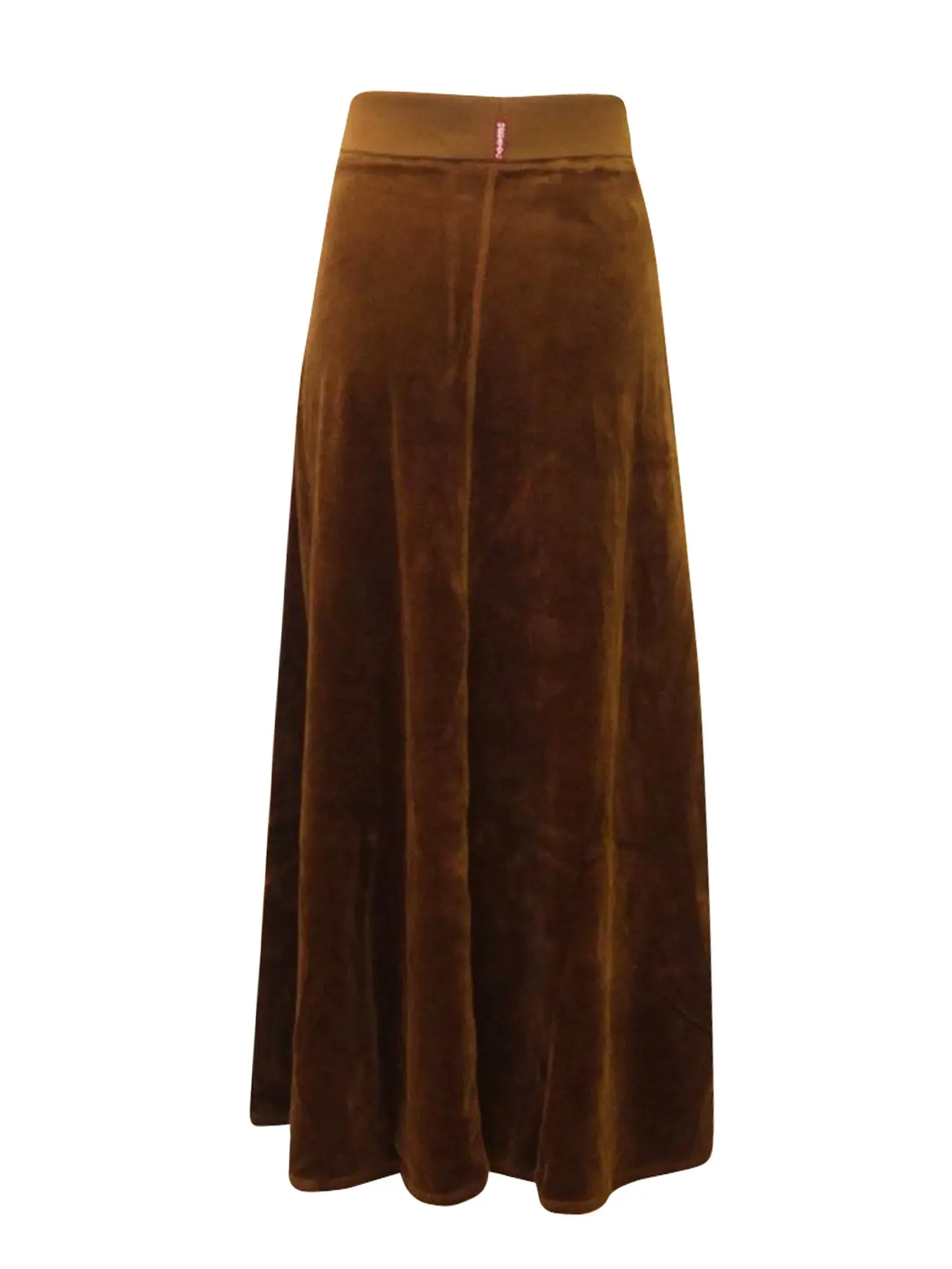 Hard Tail Rolldown Waist Velour Sweep Skirt V-128