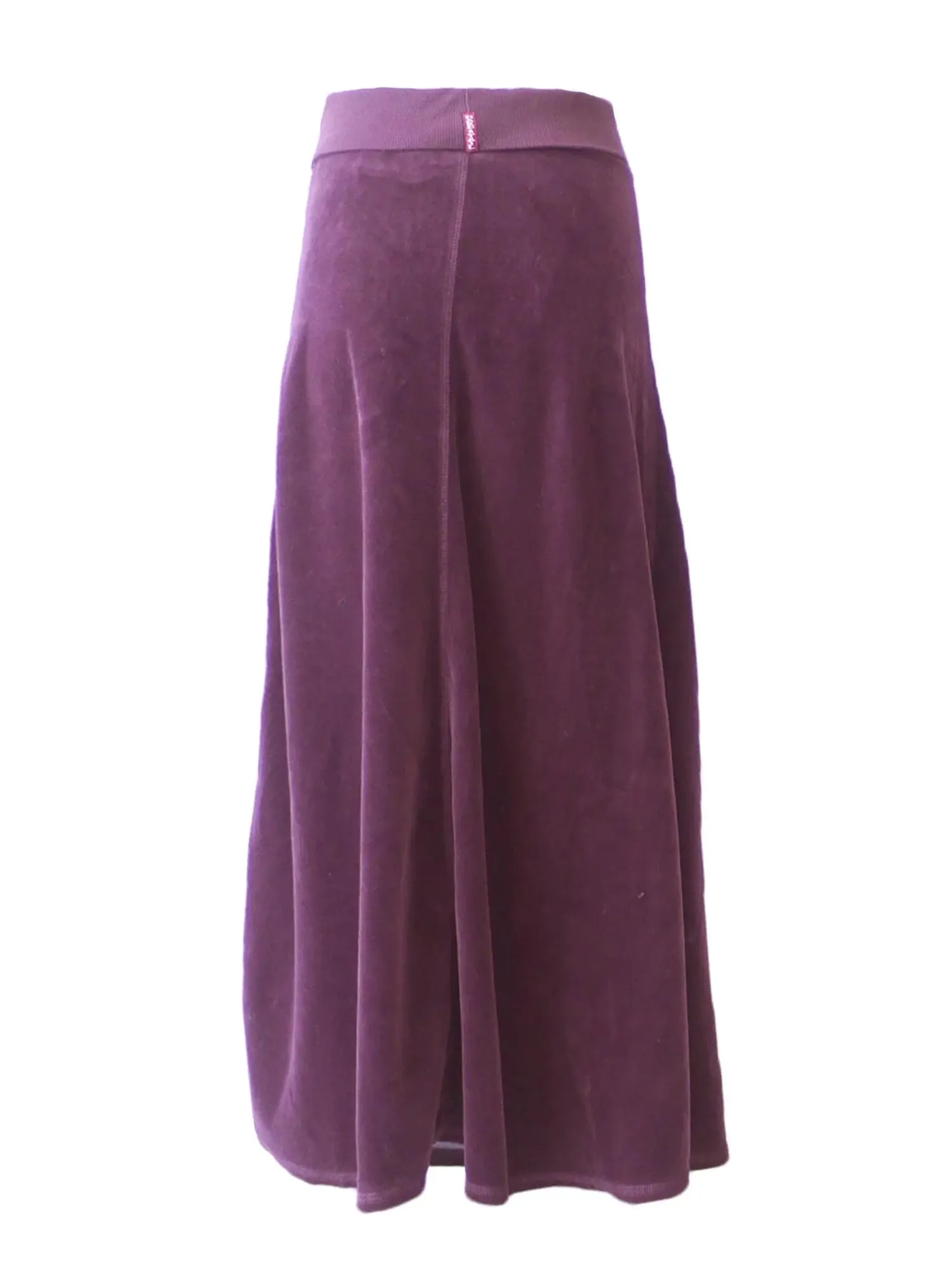 Hard Tail Rolldown Waist Velour Sweep Skirt V-128