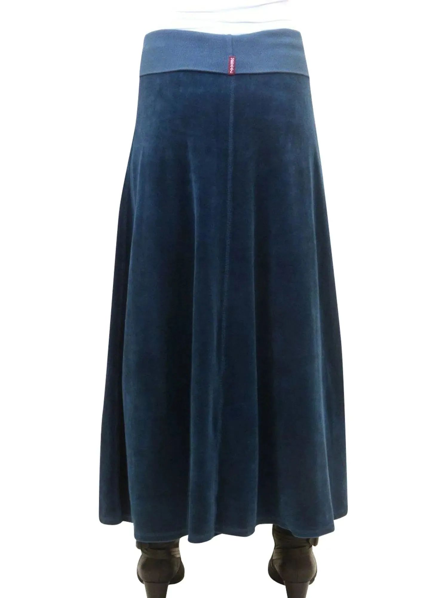 Hard Tail Rolldown Waist Velour Sweep Skirt V-128