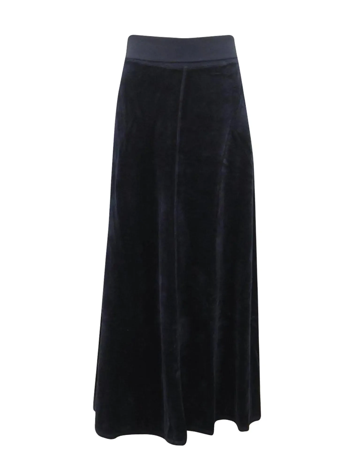 Hard Tail Rolldown Waist Velour Sweep Skirt V-128