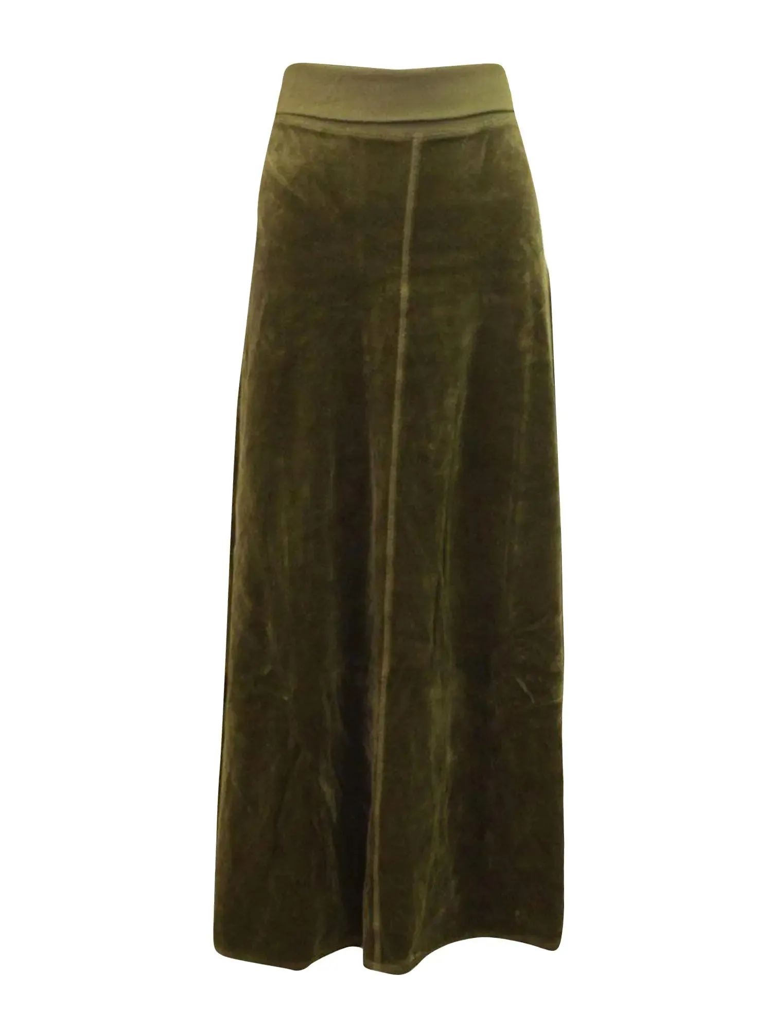 Hard Tail Rolldown Waist Velour Sweep Skirt V-128