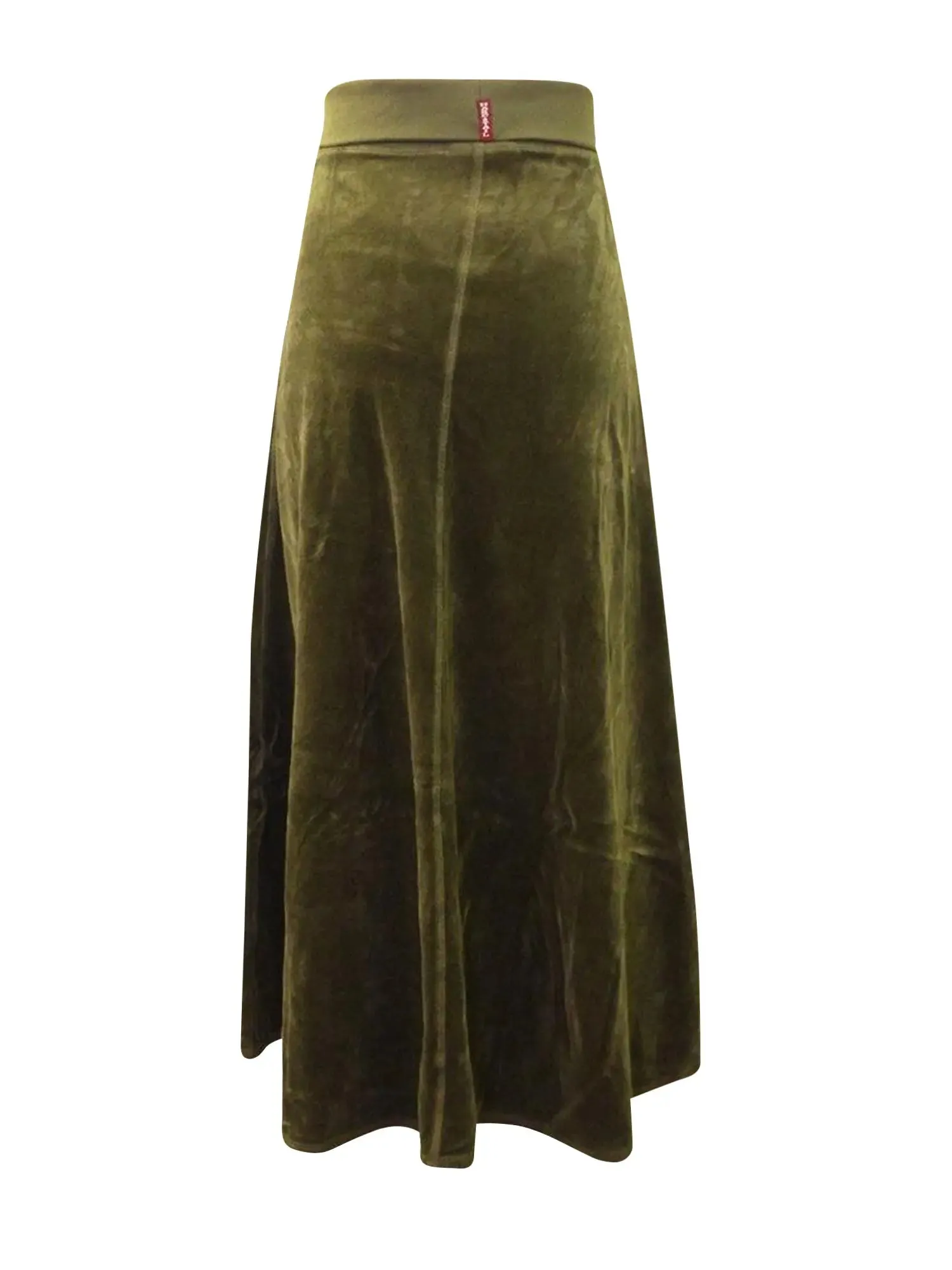 Hard Tail Rolldown Waist Velour Sweep Skirt V-128