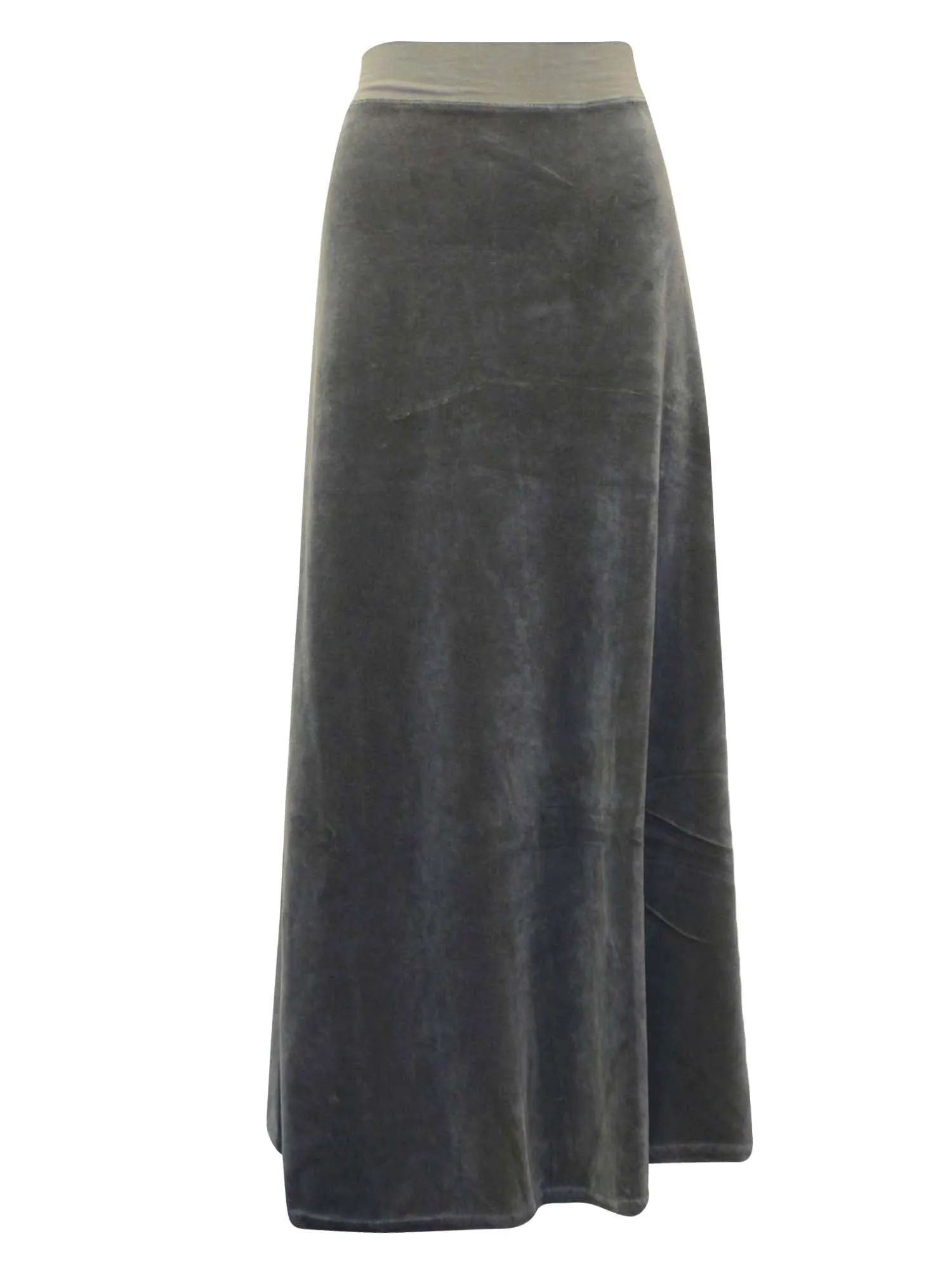 Hard Tail Velour Maxi Flare Skirt (V-213)